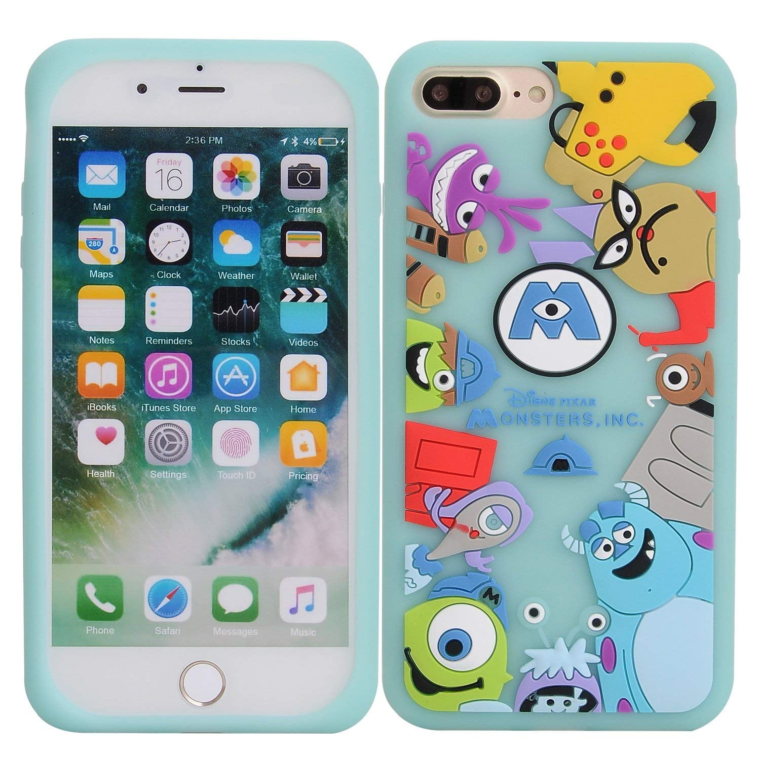 iPhone 7 Plus Case, iPhone 8 Plus Case, 3D Cute Cartoon Soft